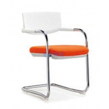昊豐KY-089弓形會議椅（網(wǎng)布）橘紅色/草綠色
