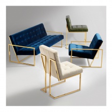 歐式金屬鐵藝辦公休閑沙發(fā)