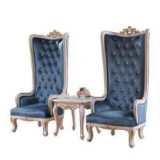 椅子 折疊酒店咖啡廳古典高背椅子公主沙發(fā)椅鳥(niǎo)籠塑料午睡陽(yáng)臺(tái)逍遙躺椅寫(xiě)生辦公 白色描金2椅