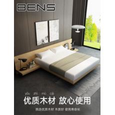 奔斯日式榻榻米板式床現(xiàn)代簡約北歐風(fēng)格床雙人床1.8米主臥矮床501