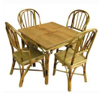 竹制餐桌餐椅圓...