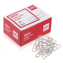 得力（deli） 0018 銀色金屬回形針曲別針財務用品 辦公文具 單盒